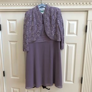R&M Sleeveless dress and beaded jacket